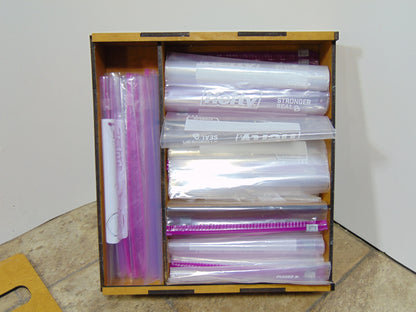 Organizer for Ziplock Bags with Sliding Lid, For Kitchen Drawer Storage – 4 Slot Holder for Gallon, Quart, Sandwich & Snack Bags