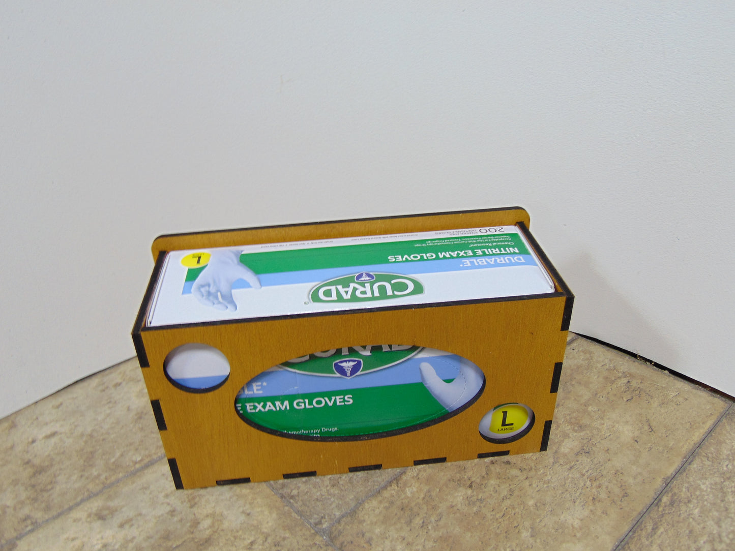 Single Loaded Glove Box Holder,Dispenser for 200 Count nitrile Exam Gloves for Wall Mount Box Only