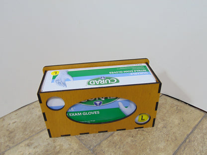Single Loaded Glove Box Holder,Dispenser for 200 Count nitrile Exam Gloves for Wall Mount Box Only