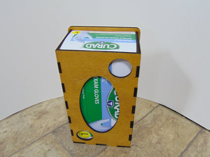 Single Loaded Glove Box Holder,Dispenser for 200 Count nitrile Exam Gloves for Wall Mount Box Only