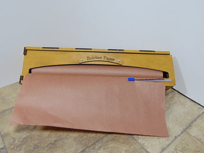 18 Inch Foil, Butcher, or Freezer Paper Dispenser with Slide Cutter,  Paper Roll Organizer for, Countertop, Wall-Mount, Drawer or Cabinet