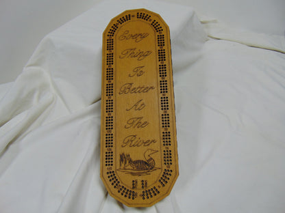 At the River Cribbage board