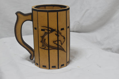 Wooden beer mug