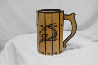 Wooden beer mug