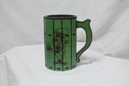 St. Patrick's Day wooden beer stein