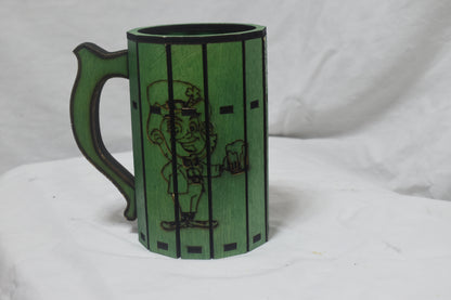 St. Patrick's Day wooden beer stein