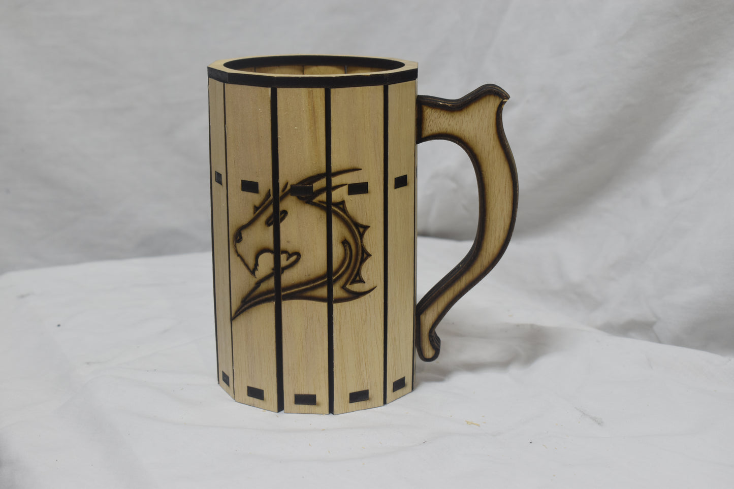 Wooden beer stein