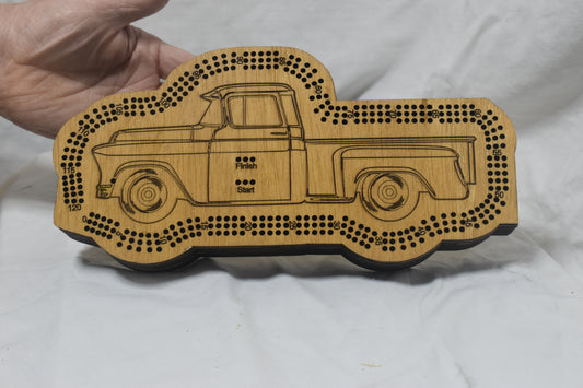 Pick up truck cribbage board