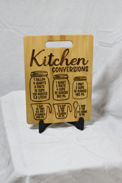 Kitchen conversion cutting board