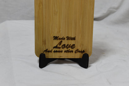 Made with love charcuterie, cutting board